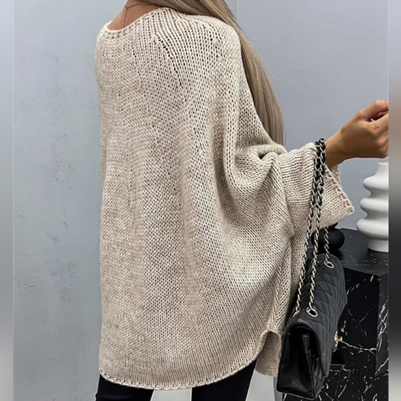 Aspen Batwing Knit Sweater - Khaki - Picture 4 of 6